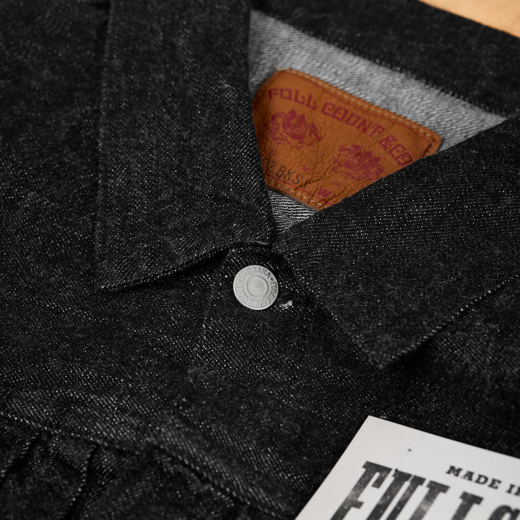 fullcount | 2102bkss 11.5oz type 2 denim jacket (super smooth) black - Bild 3
