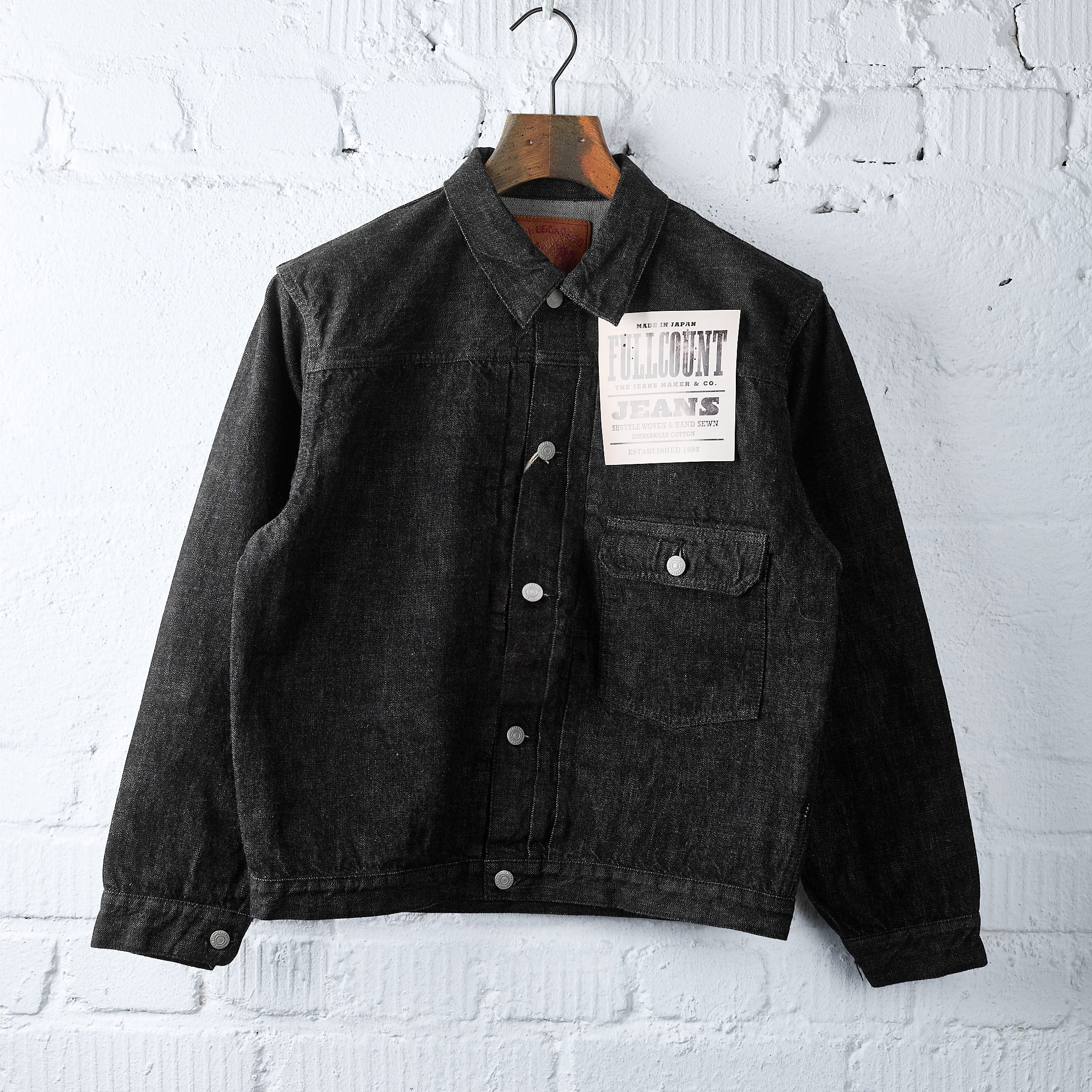 fullcount | 2107bk type 1 black denim jacket – stuf|f-official