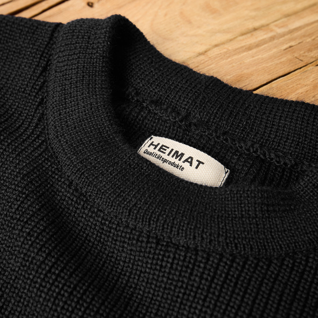 heimat textil | crew neck merino - black - Bild 3
