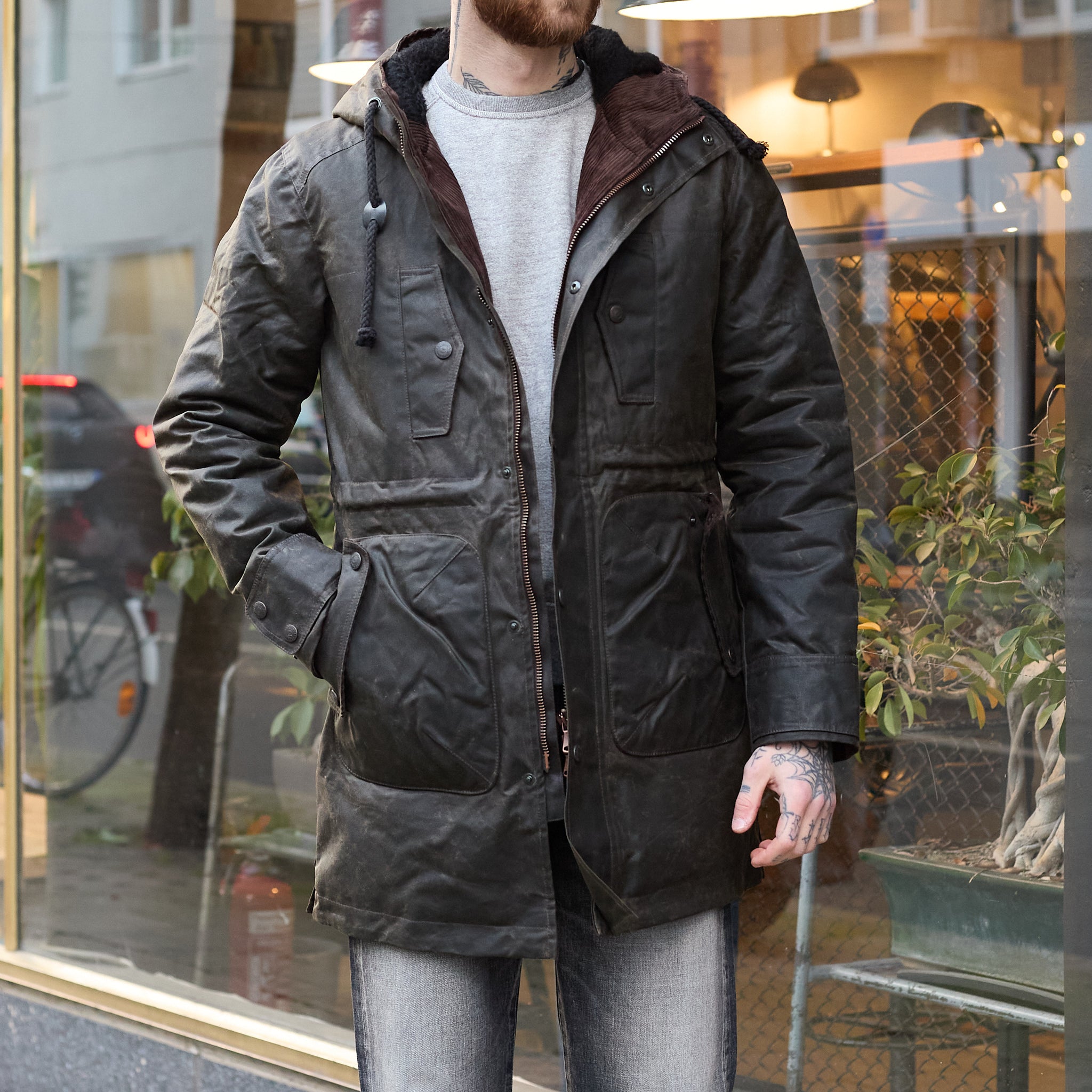 hidden aces | k1005 zephyr ii padded wax-parka - mocca – stuf|f