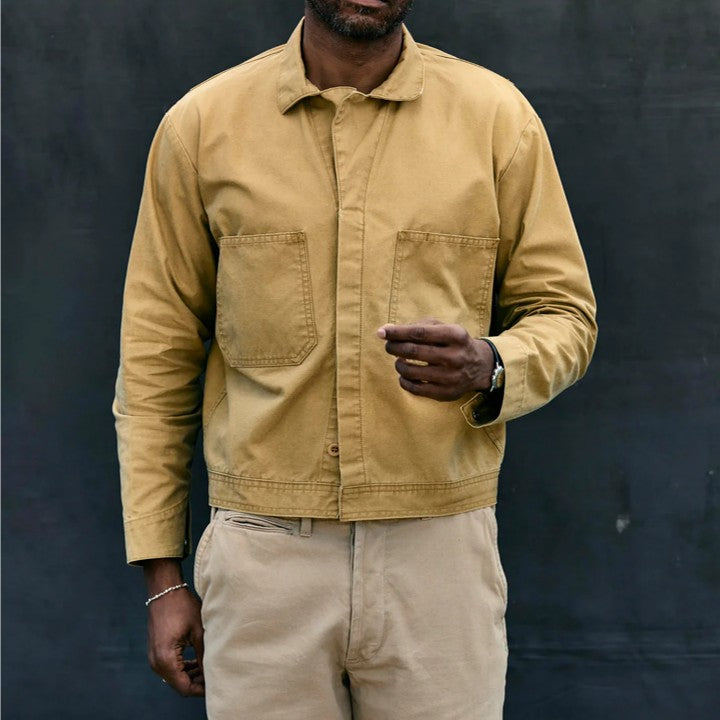 imogene + willie | tracker jacket in washed - khaki – stuf|f-official