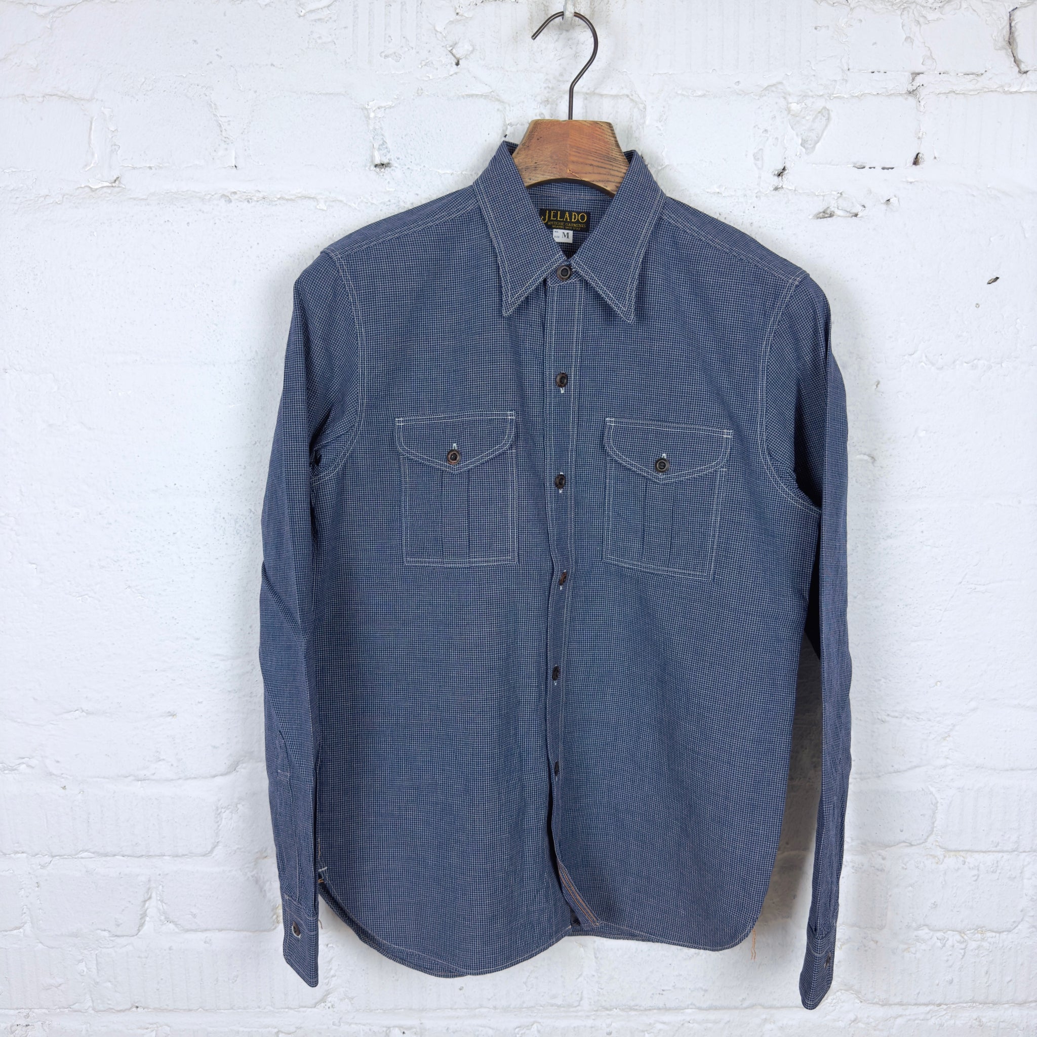 jelado | ag01105 pressman shirt indigo plaid – stuf|f-official