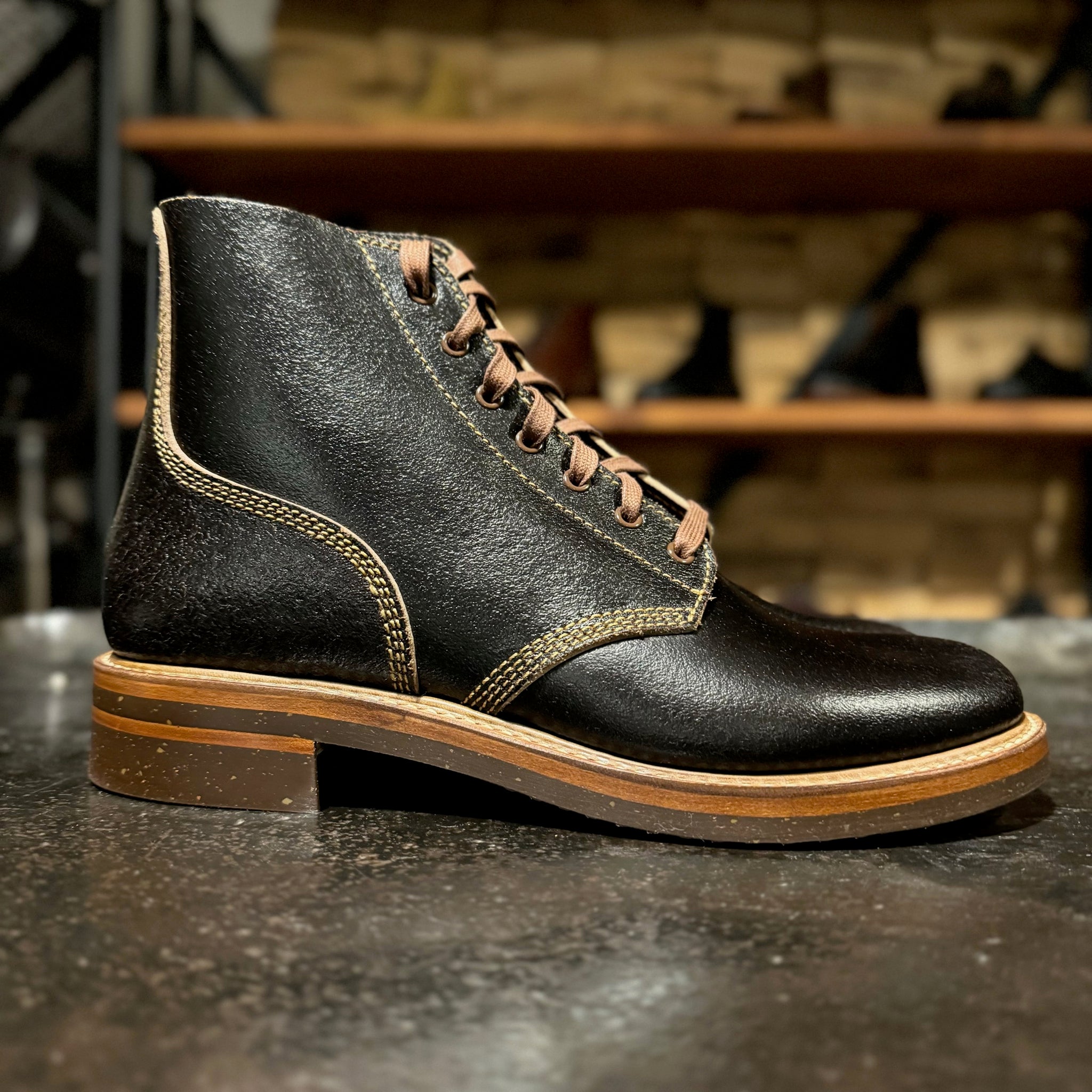 john lofgren | lk-017 m-43 service shoes - horween waxed flesh