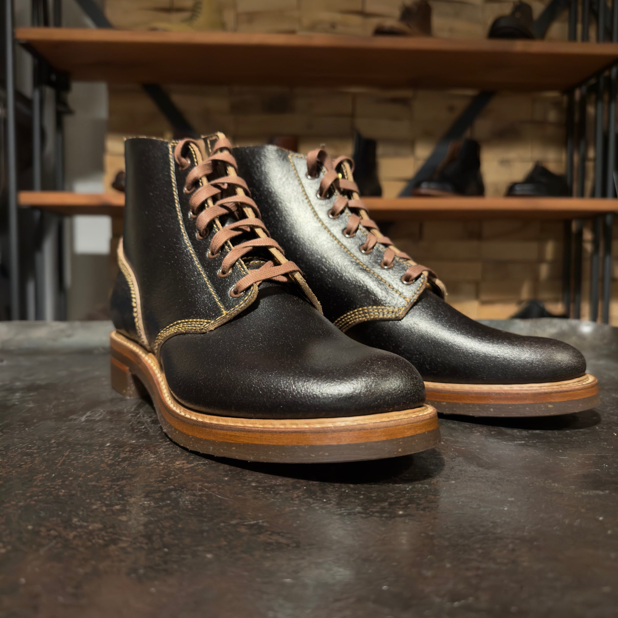 john lofgren | lk-017 m-43 service shoes - horween waxed flesh
