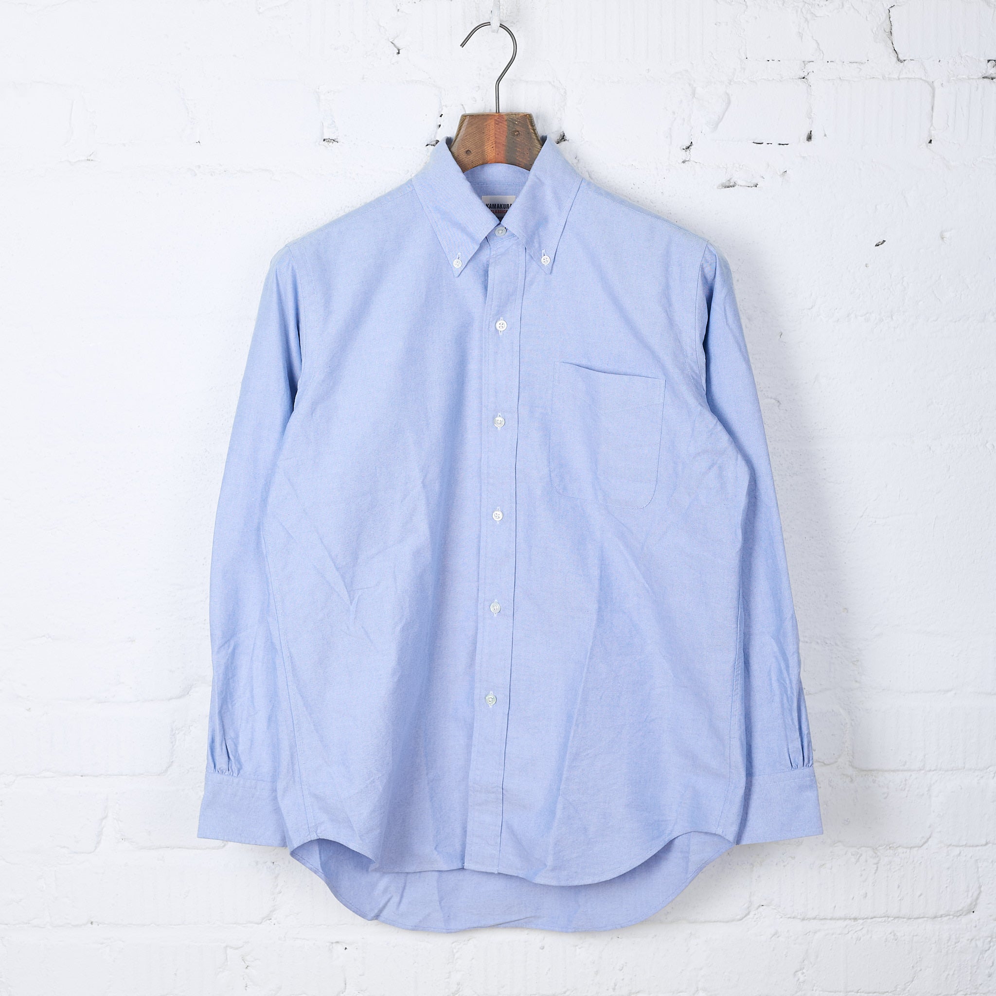 kamakura shirts | ametora button down oxford - blue kamakura shirts | ametora button down oxford - blue