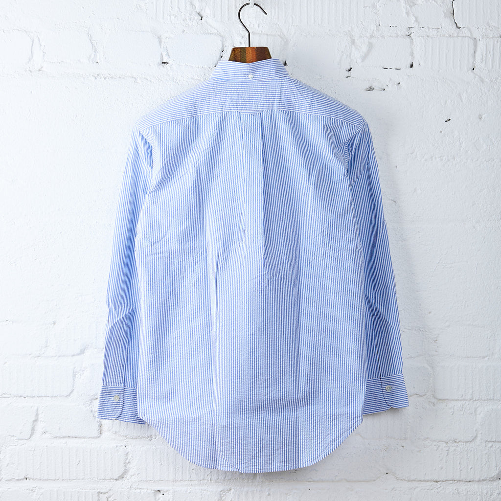 kamakura shirts | vintage ivy button down shirt blue seersucker stripe - Bild 2
