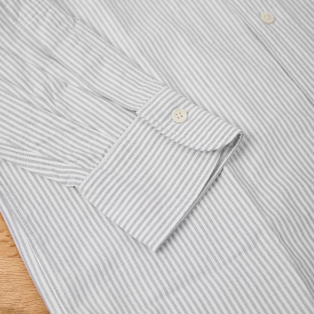 kamakura shirts | vintage ivy oxford button down shirt - gray stripe - Bild 4