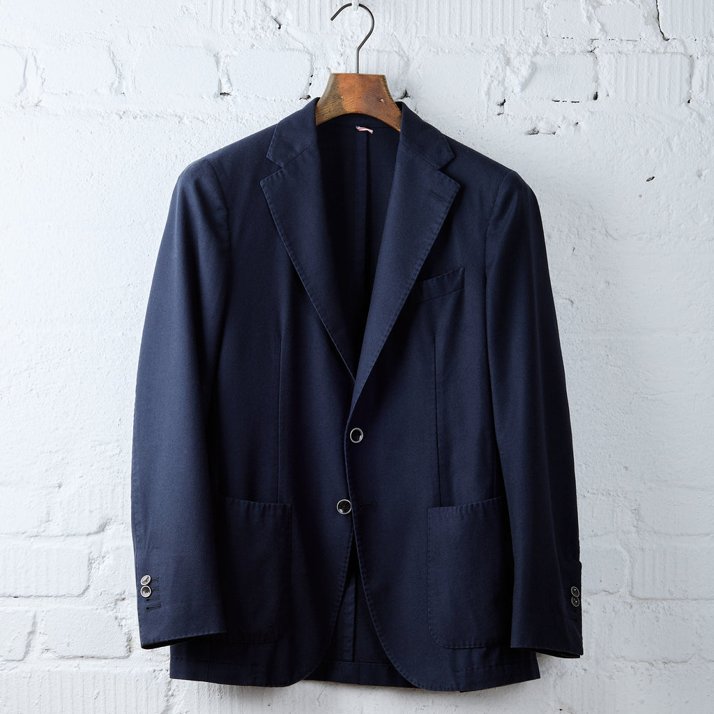 the last of the true by santaniello | wool blazer - navy