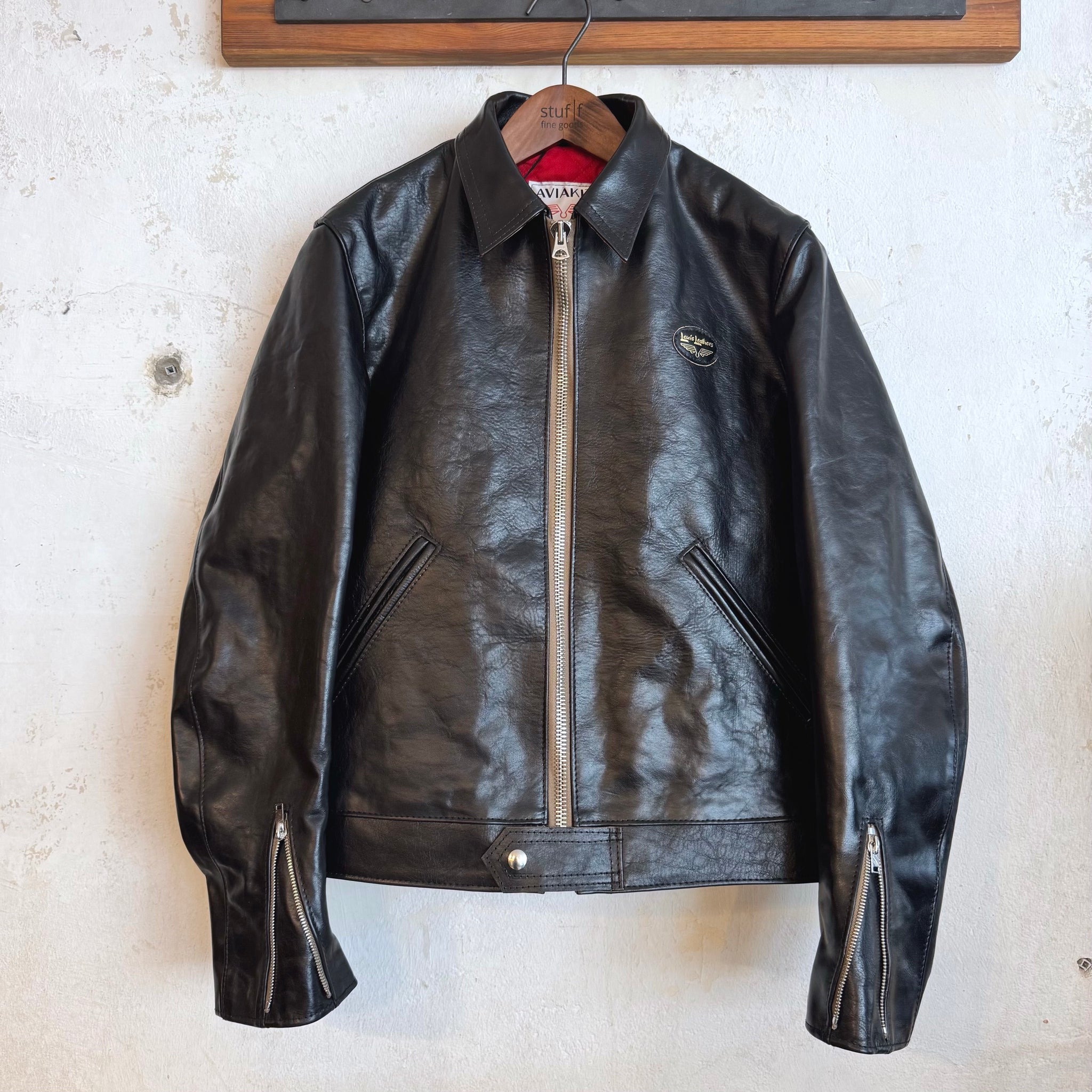 lewis leathers | the corsair no. 60 cow hide - veg tan black