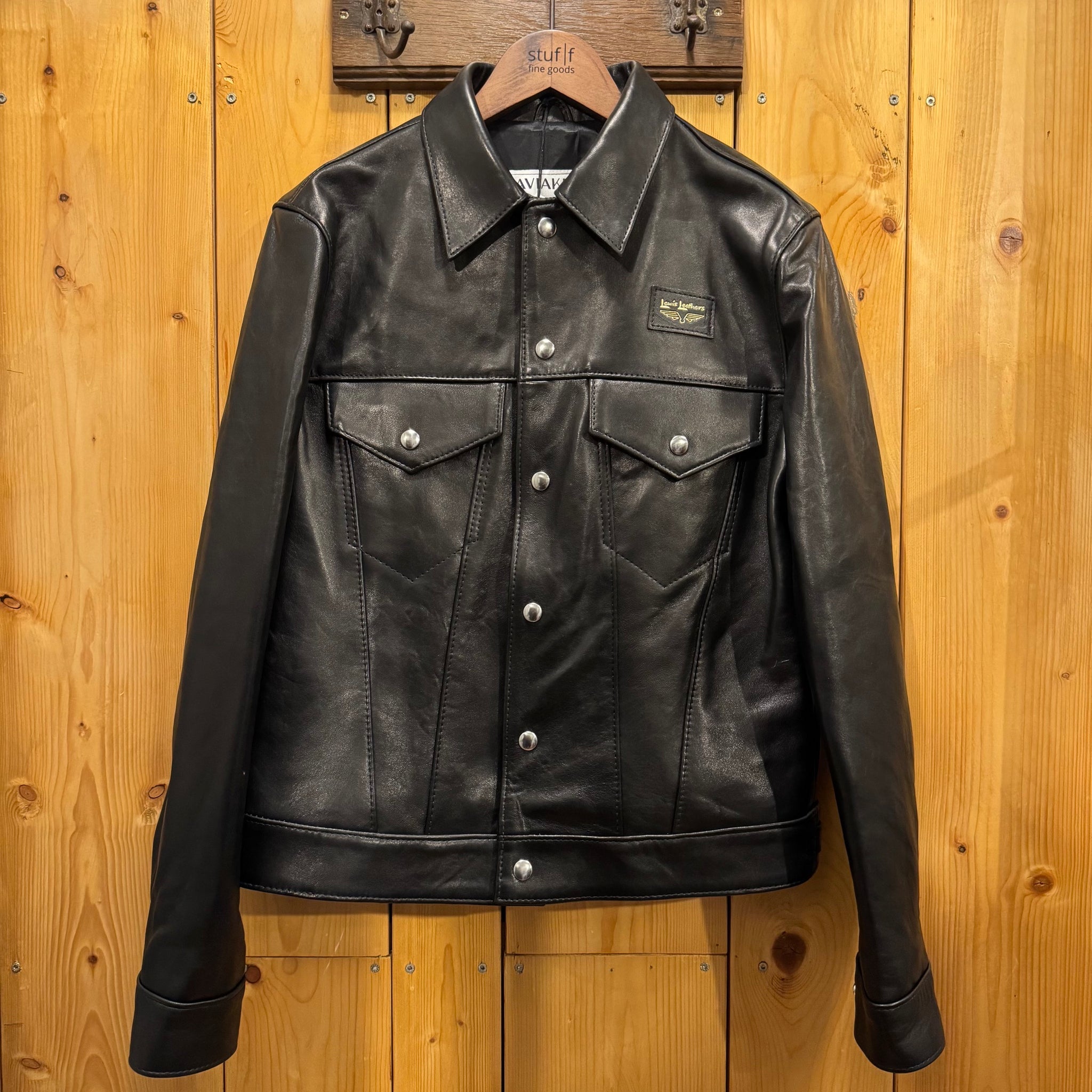 lewis leathers | western jkt no. 988 sheep - black – stuf|f-official