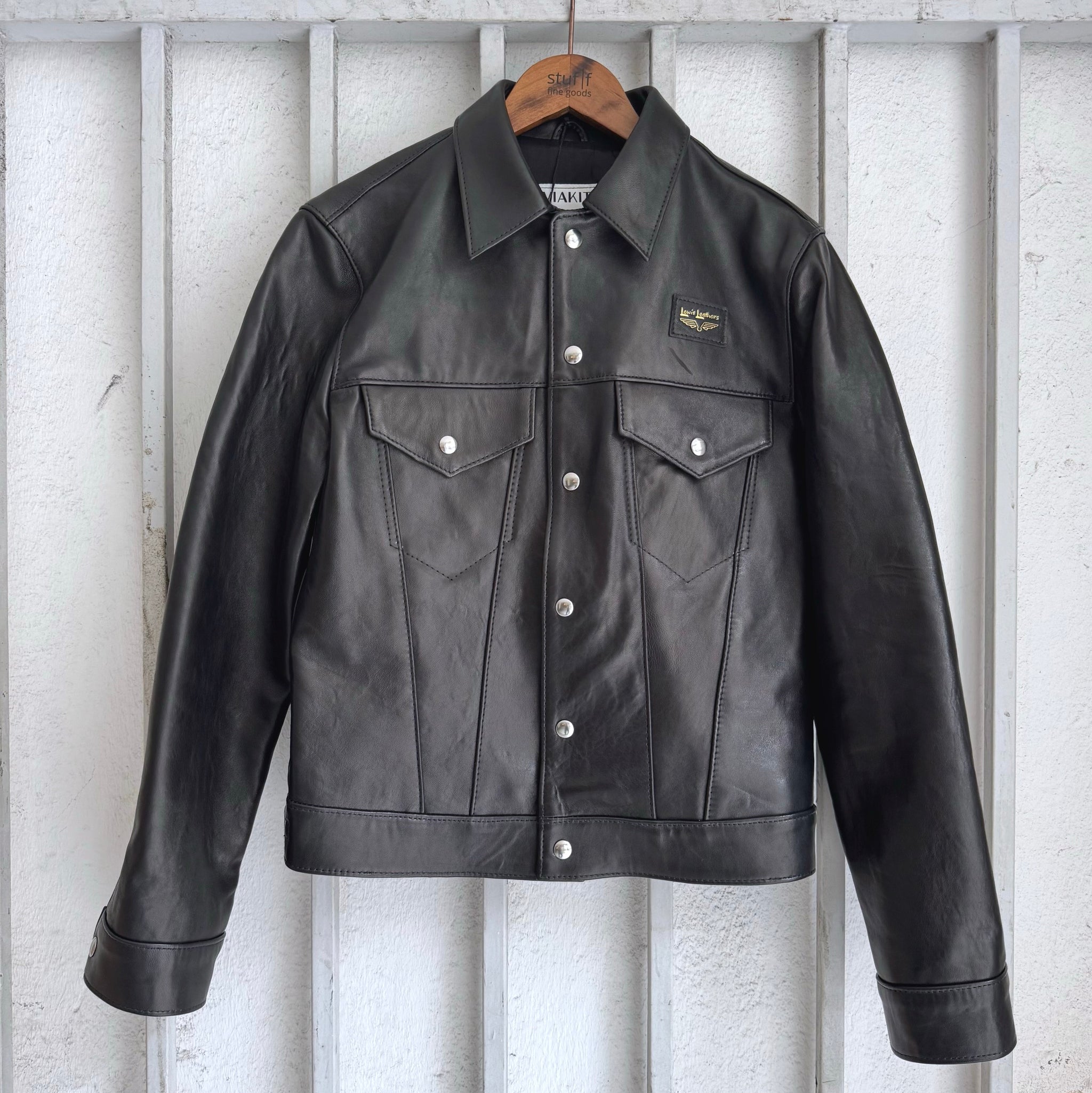 lewis leathers | western jkt no. 988 sheep - black – stuf|f-official