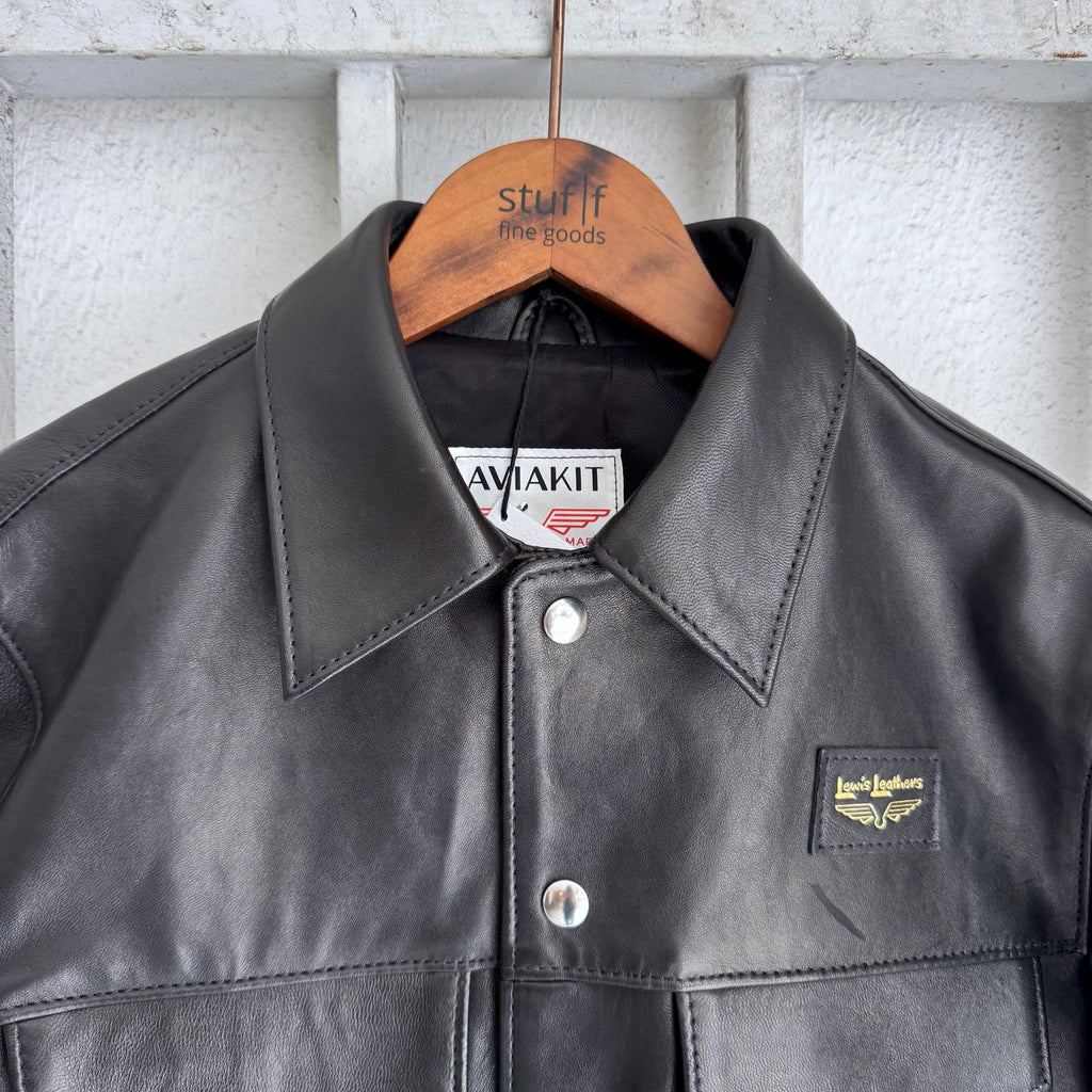 lewis leathers | western jkt no. 988 sheep - black – stuf|f-official