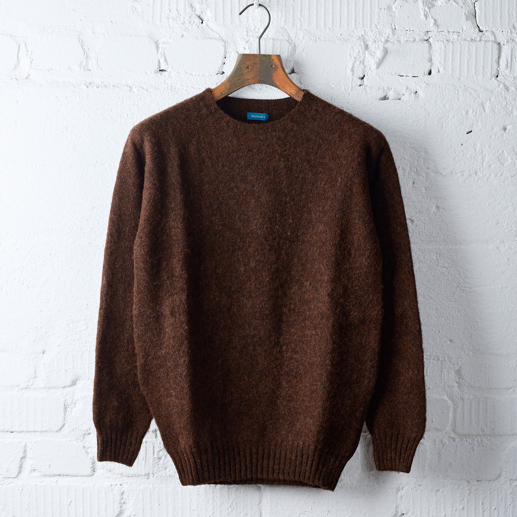 malloch's | brown kelso brushed shetland jumper