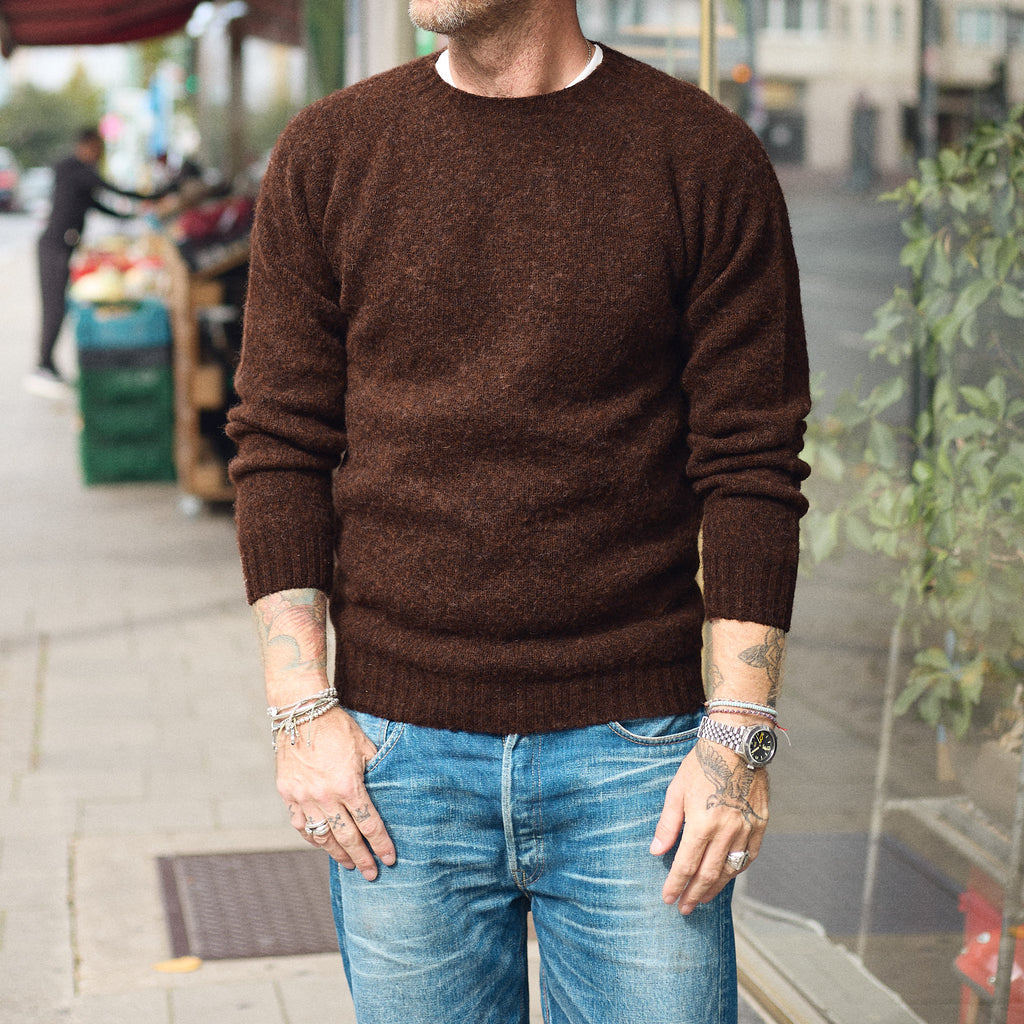malloch's | brown kelso brushed shetland jumper - Bild 2