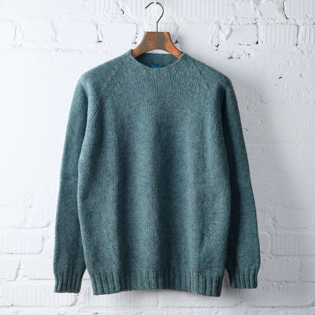 malloch's | graphite green kenmore chunky shetland jumper