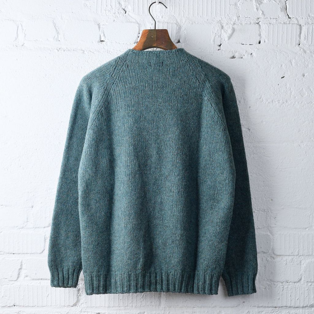 malloch's | graphite green kenmore chunky shetland jumper - Bild 3