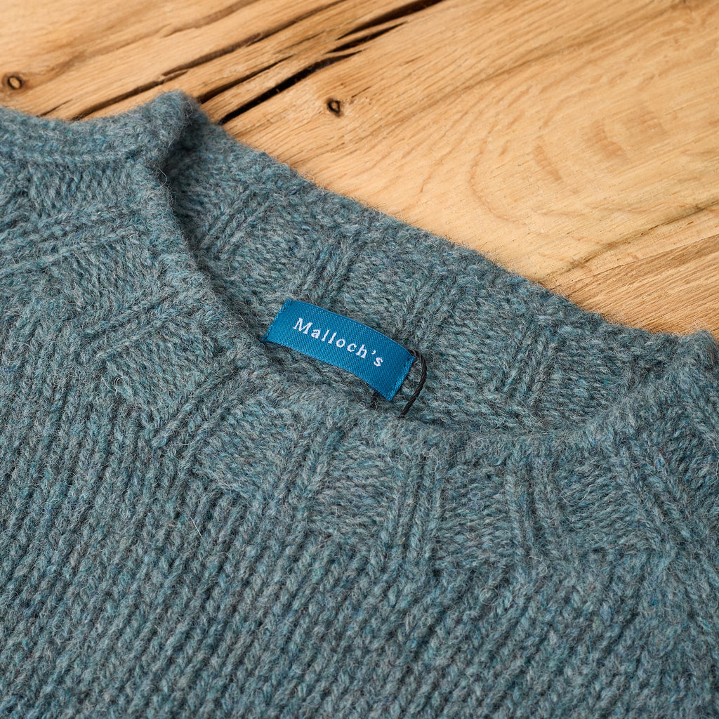 malloch's | graphite green kenmore chunky shetland jumper - Bild 4