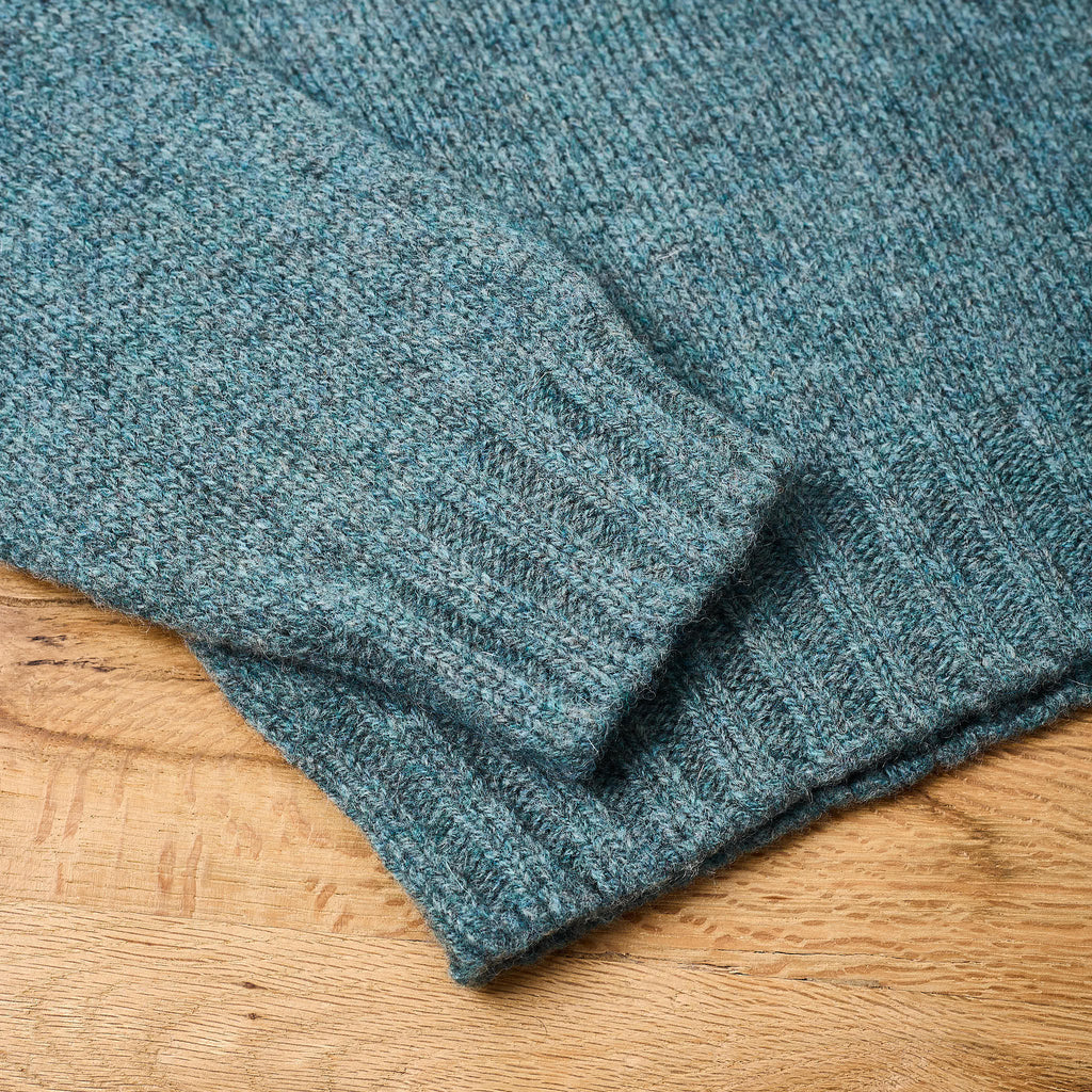 malloch's | graphite green kenmore chunky shetland jumper - Bild 5