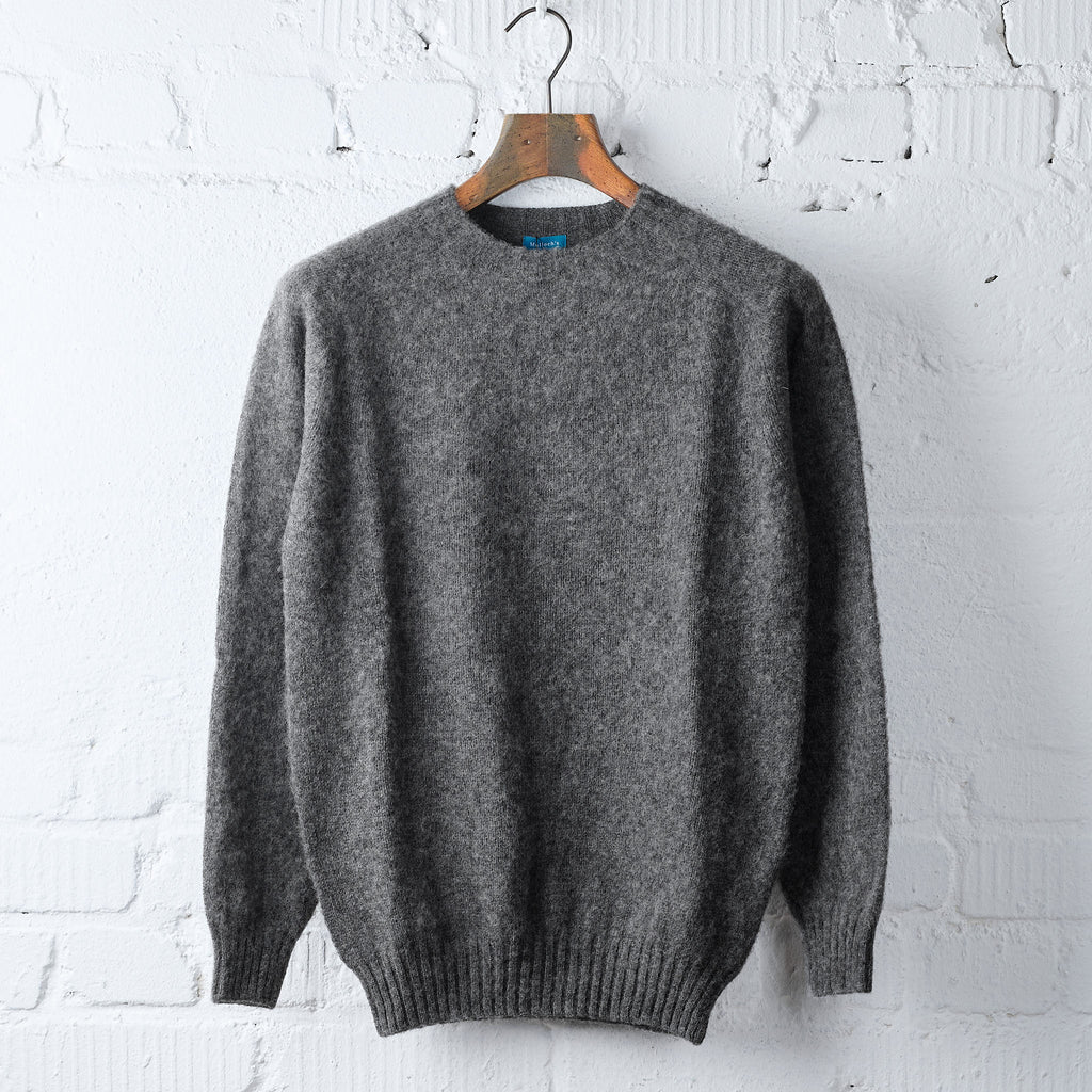 malloch's | grey kelso brushed shetland jumper
