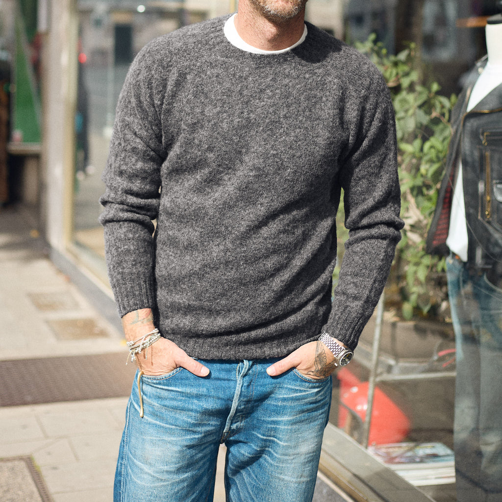 malloch's | grey kelso brushed shetland jumper - Bild 2