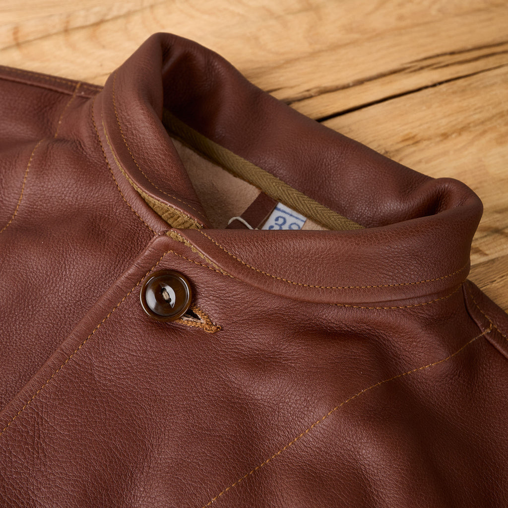 mister freedom | campus jacket - "bison" - brown veg-tan leather - Bild 5