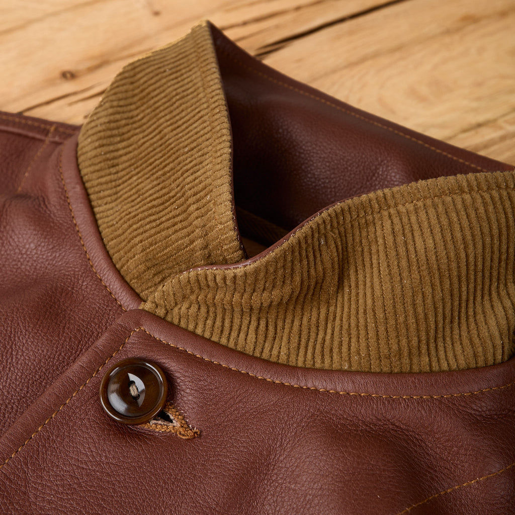 mister freedom | campus jacket - "bison" - brown veg-tan leather - Bild 6