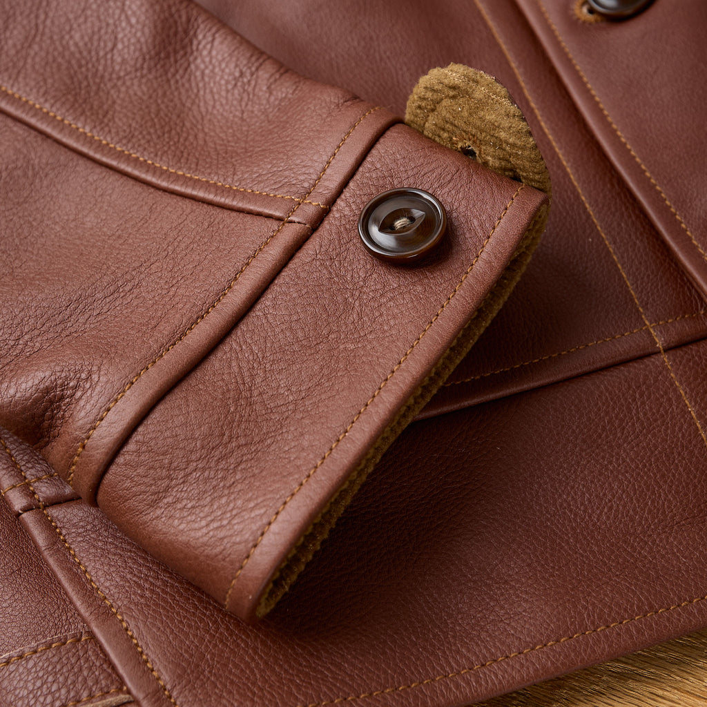 mister freedom | campus jacket - "bison" - brown veg-tan leather - Bild 7