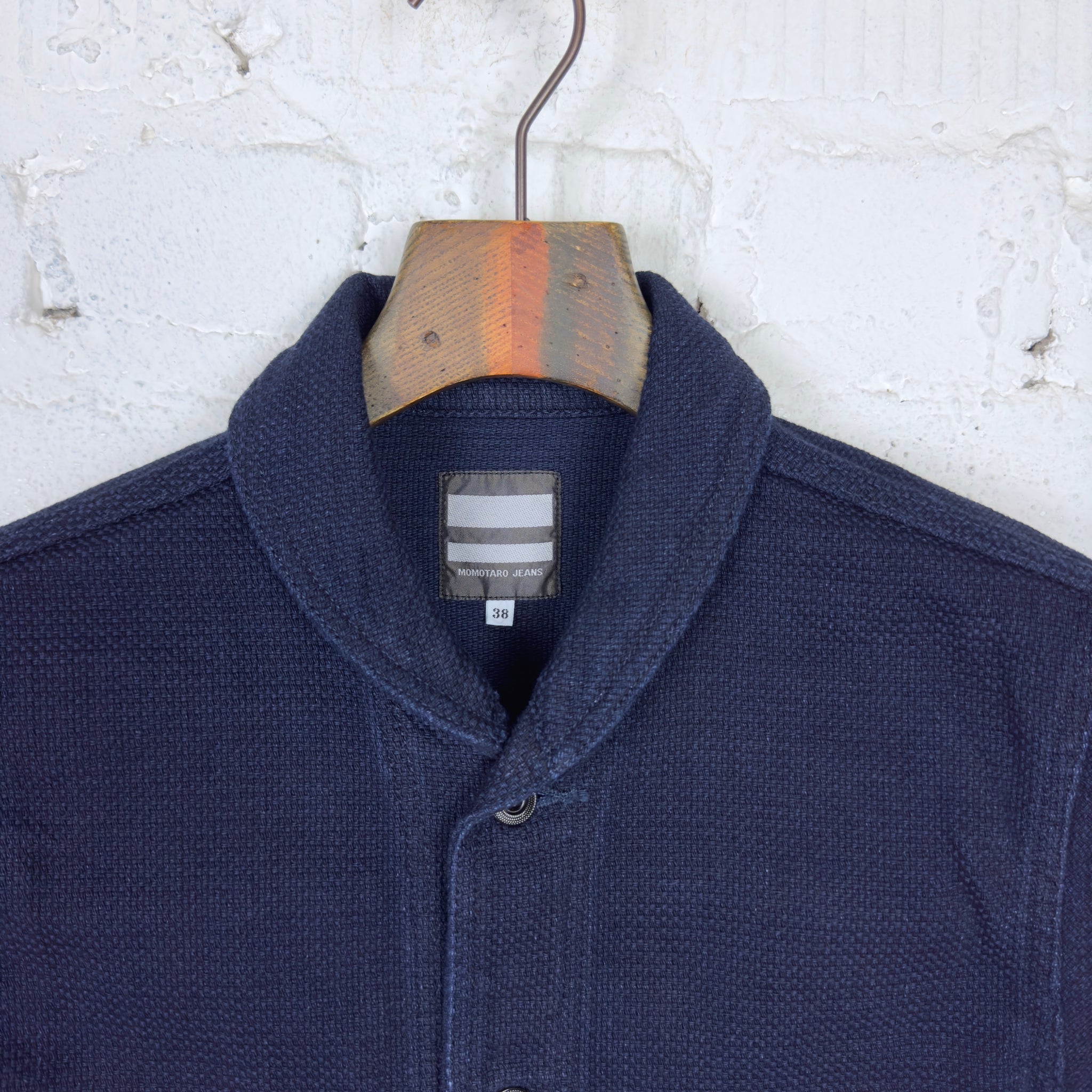 momotaro | 03-042 indigo dyed dobby coverall jacket – stuf|f