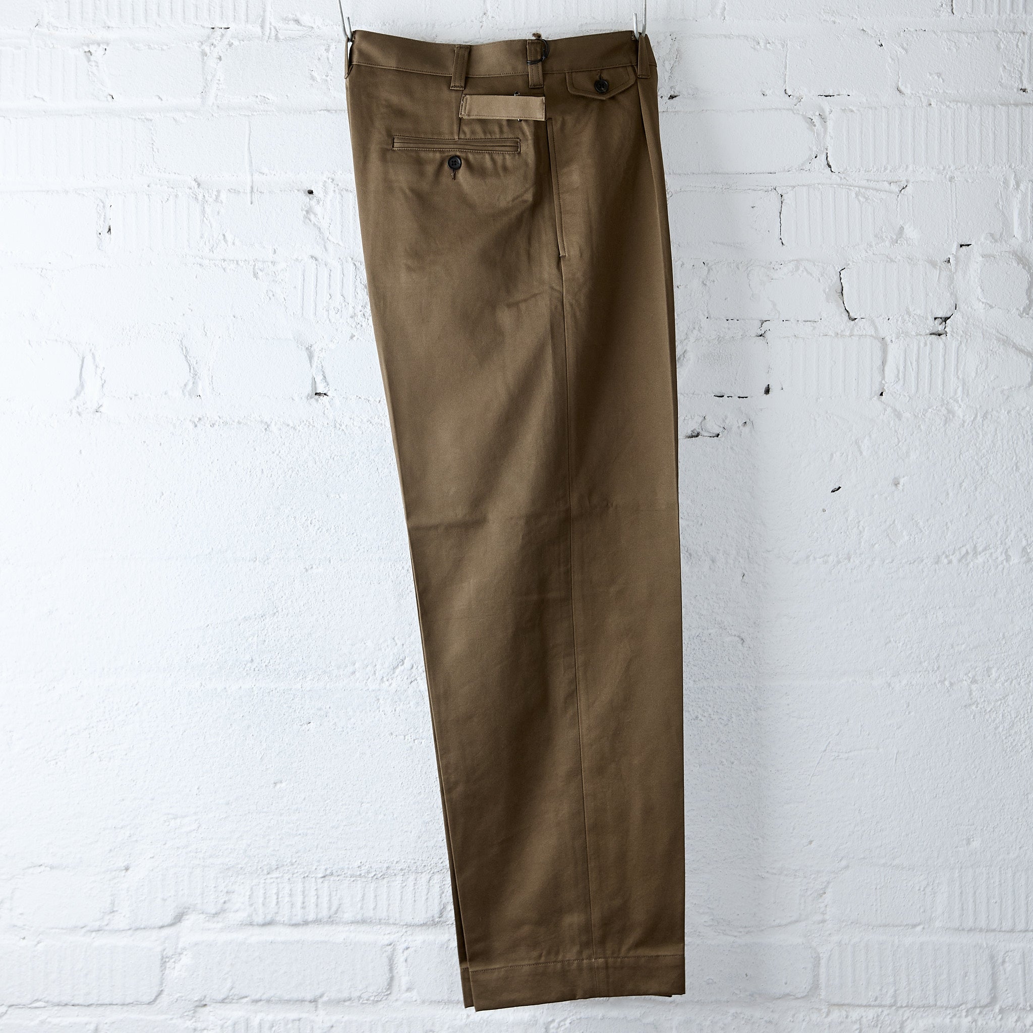 momotaro | westpoint trousers fabric dye - khaki – stuf|f-official