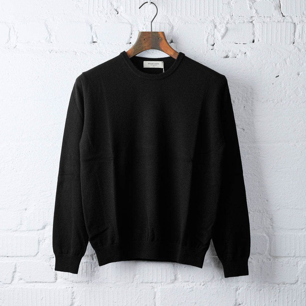 mooncastle | m2303 cashmere crew neck knit black