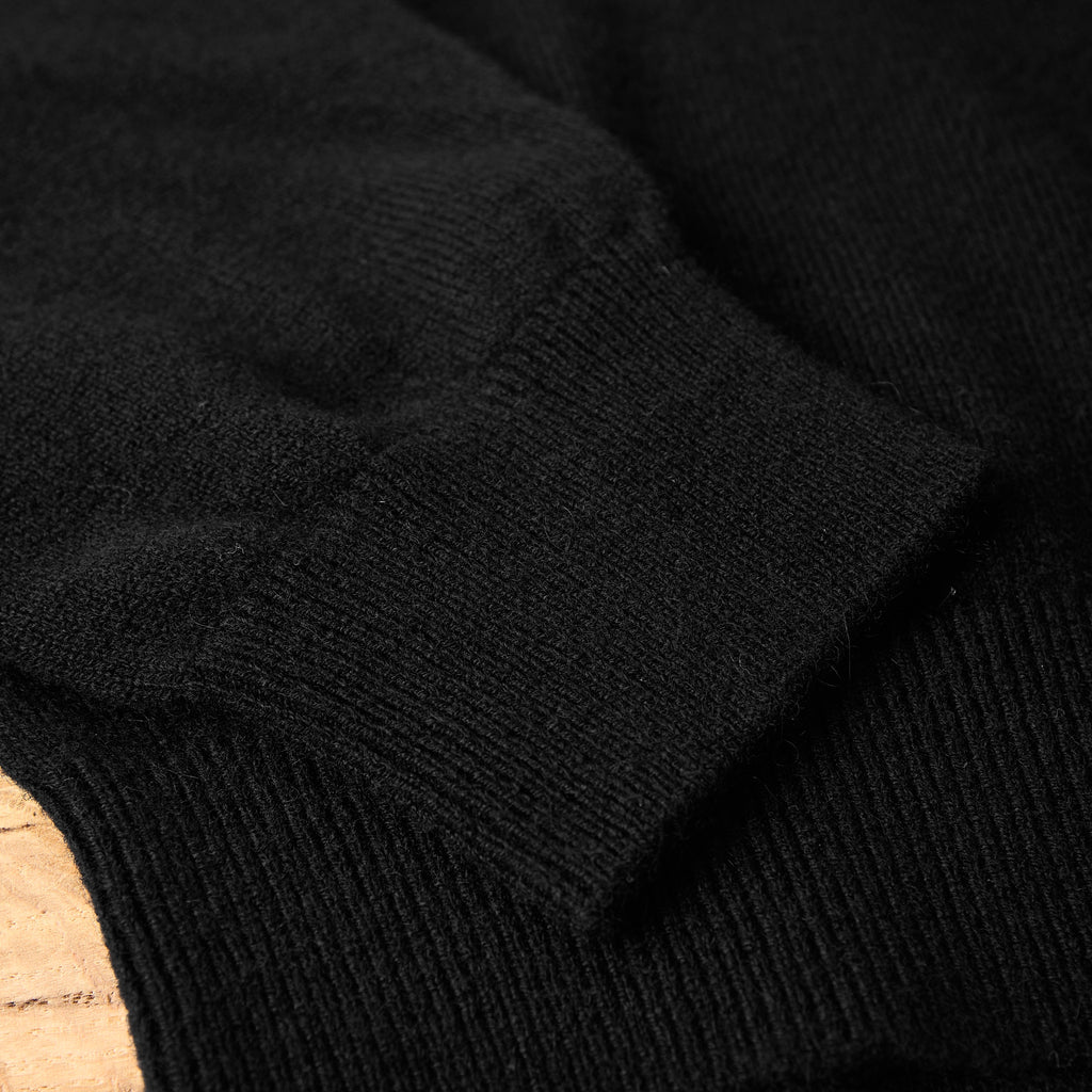 mooncastle | m2303 cashmere crew neck knit black - Bild 4