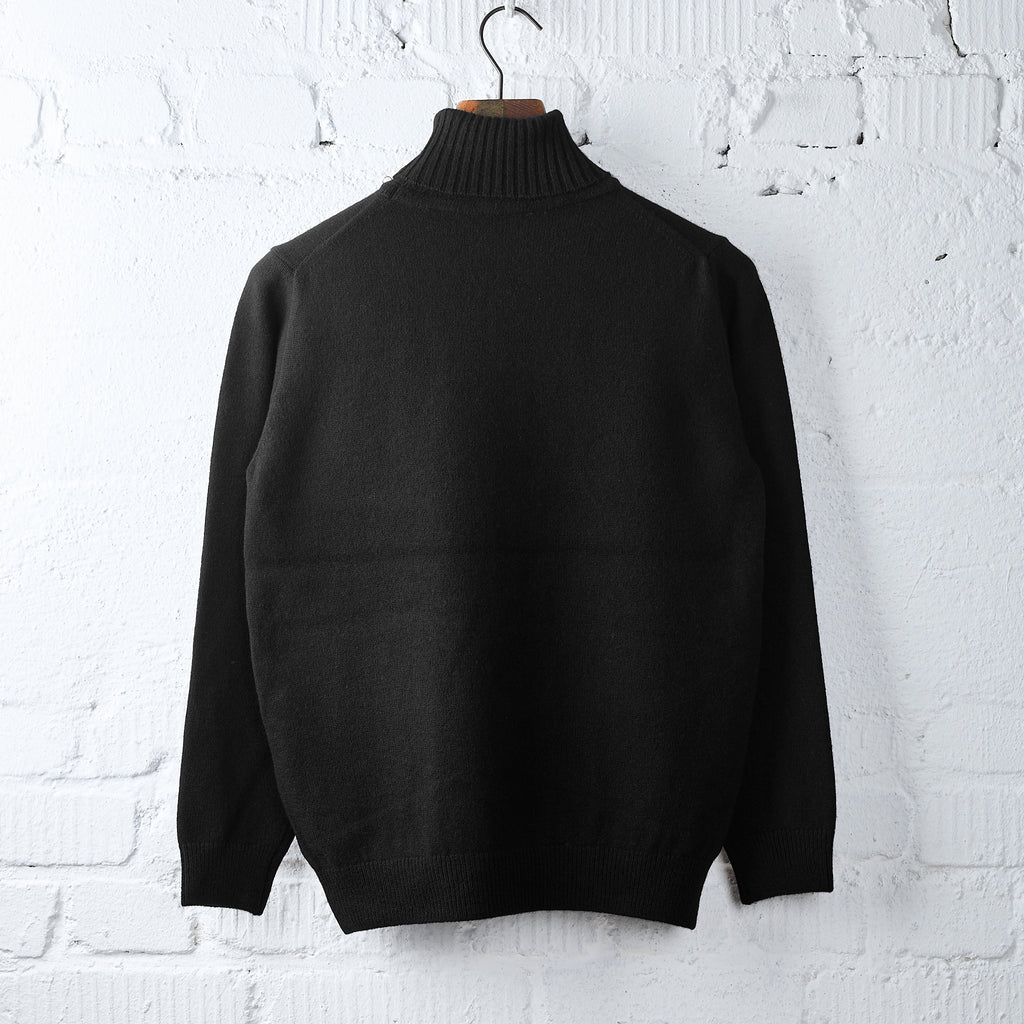 mooncastle | mc24 cashmere silk wool turtle neck knit black - Bild 2