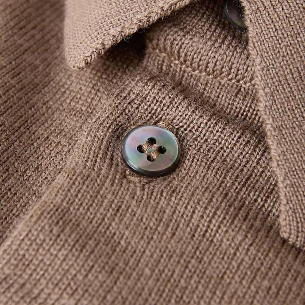 mooncastle | wool polo neck knit sand beige - Bild 4