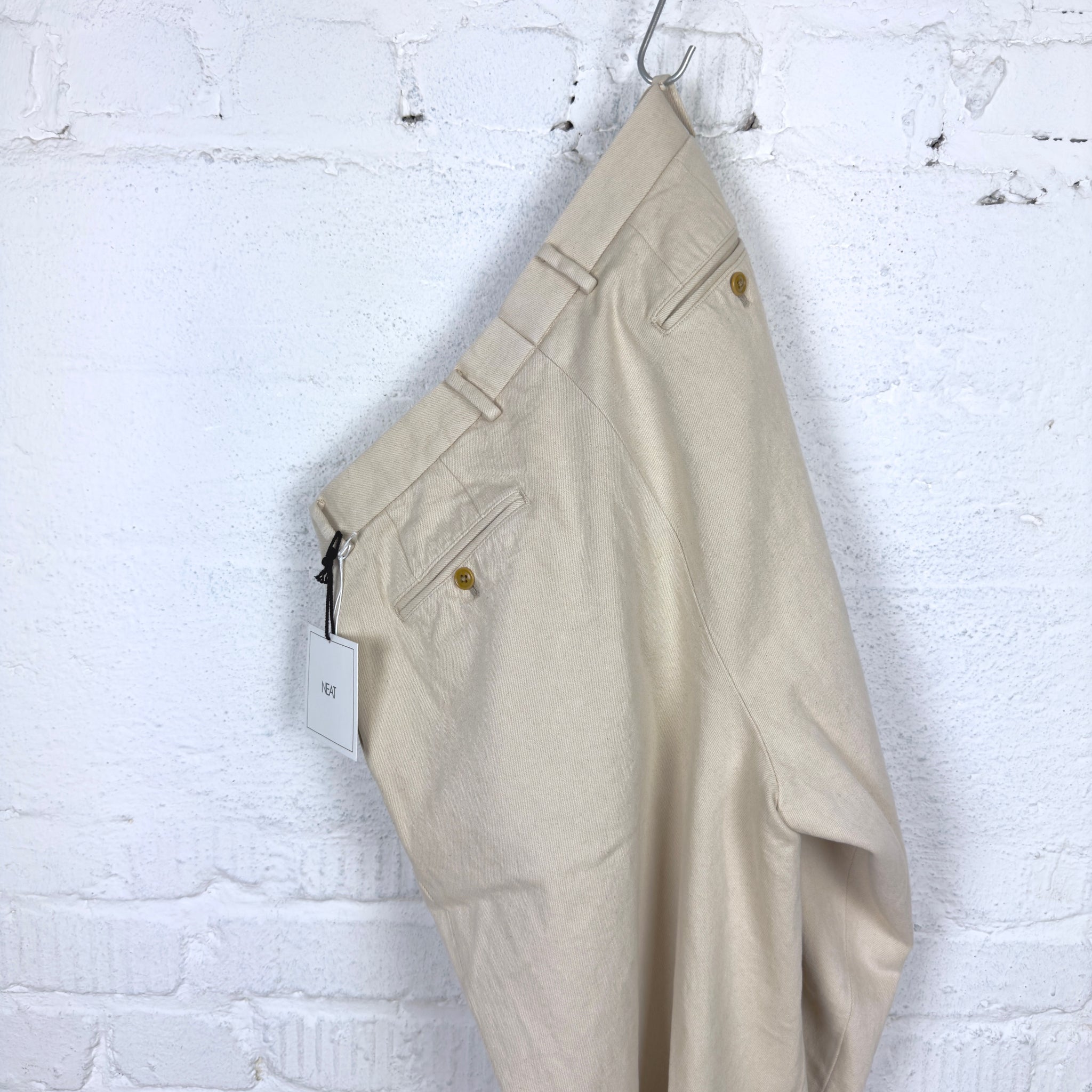 neat | sea island cotton denim chino kinari – stuf|f-official