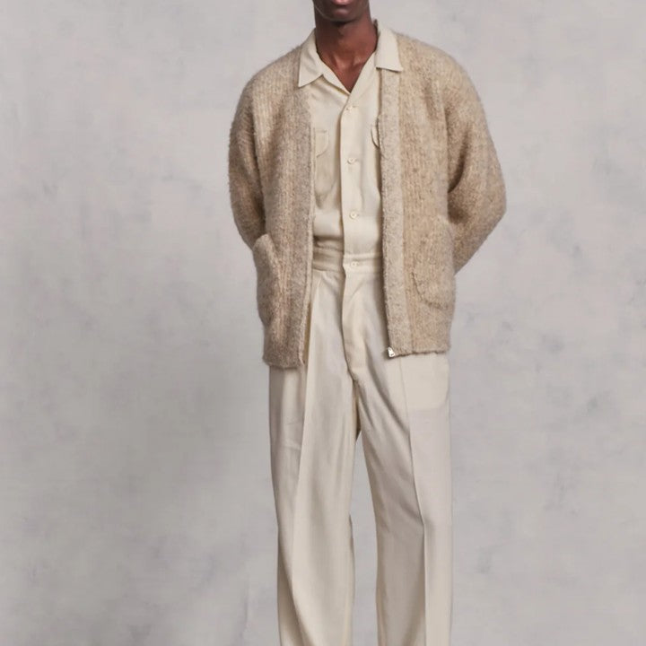 OLD JOE ALPAKA CARDIGAN 24AW 定価¥63,800新品 old joe brand | boucle alpaka zip cardigan - ivory – stuf|f-official