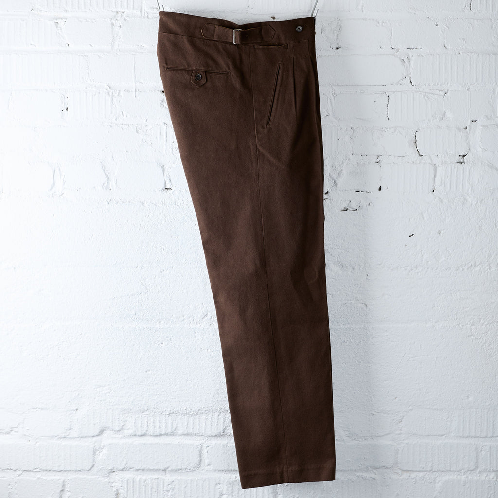 old joe brand | double-pleated smarty trouser - whisky