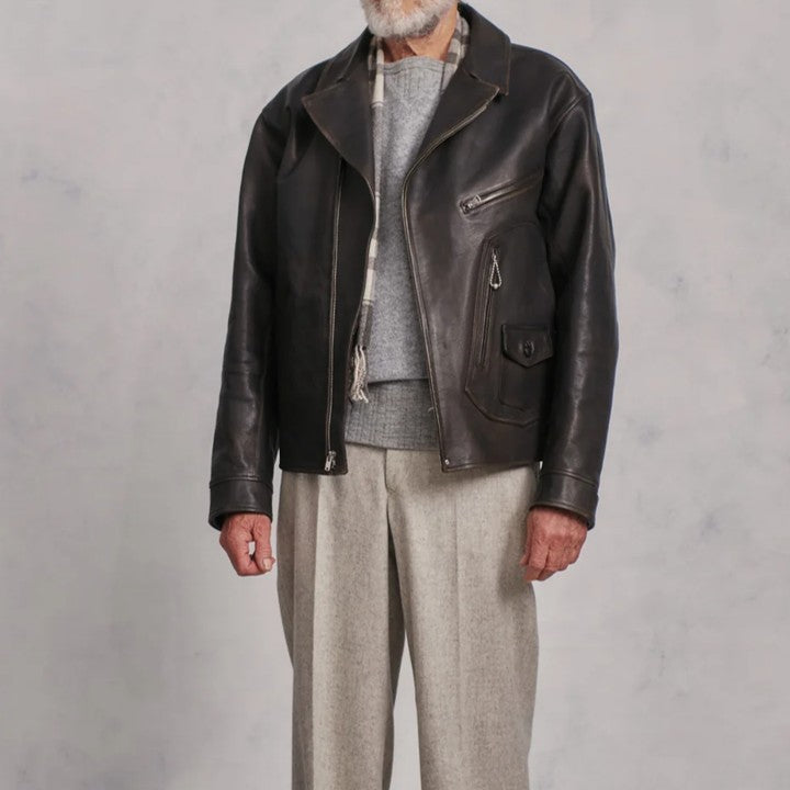 old joe brand | patina horse-hide hendrick jacket - patina brown