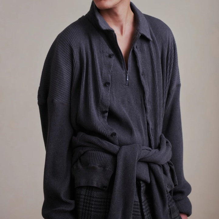old joe brand | quater zip cotton yak ribed shirts 261oj-ct03