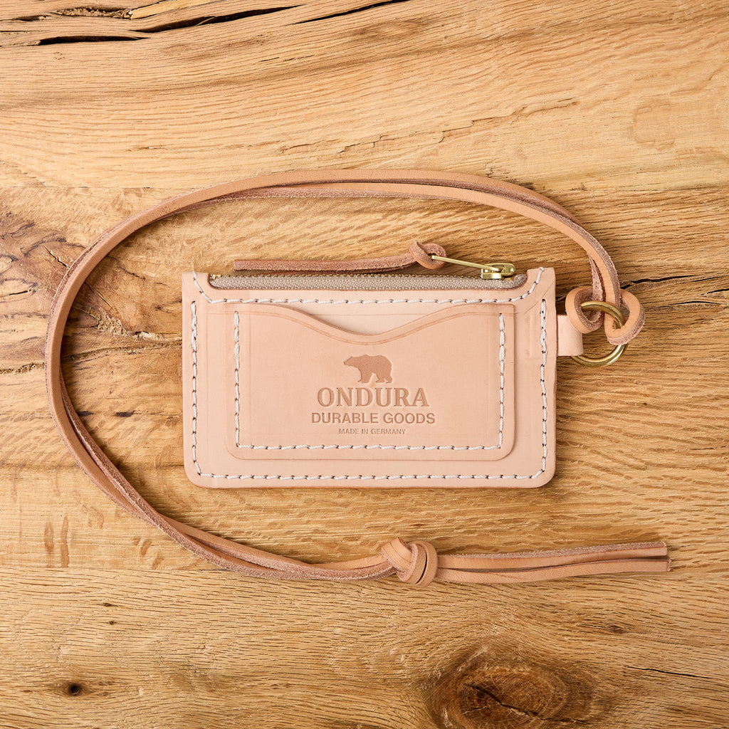 ondura durable goods | mini biker wallet - natural