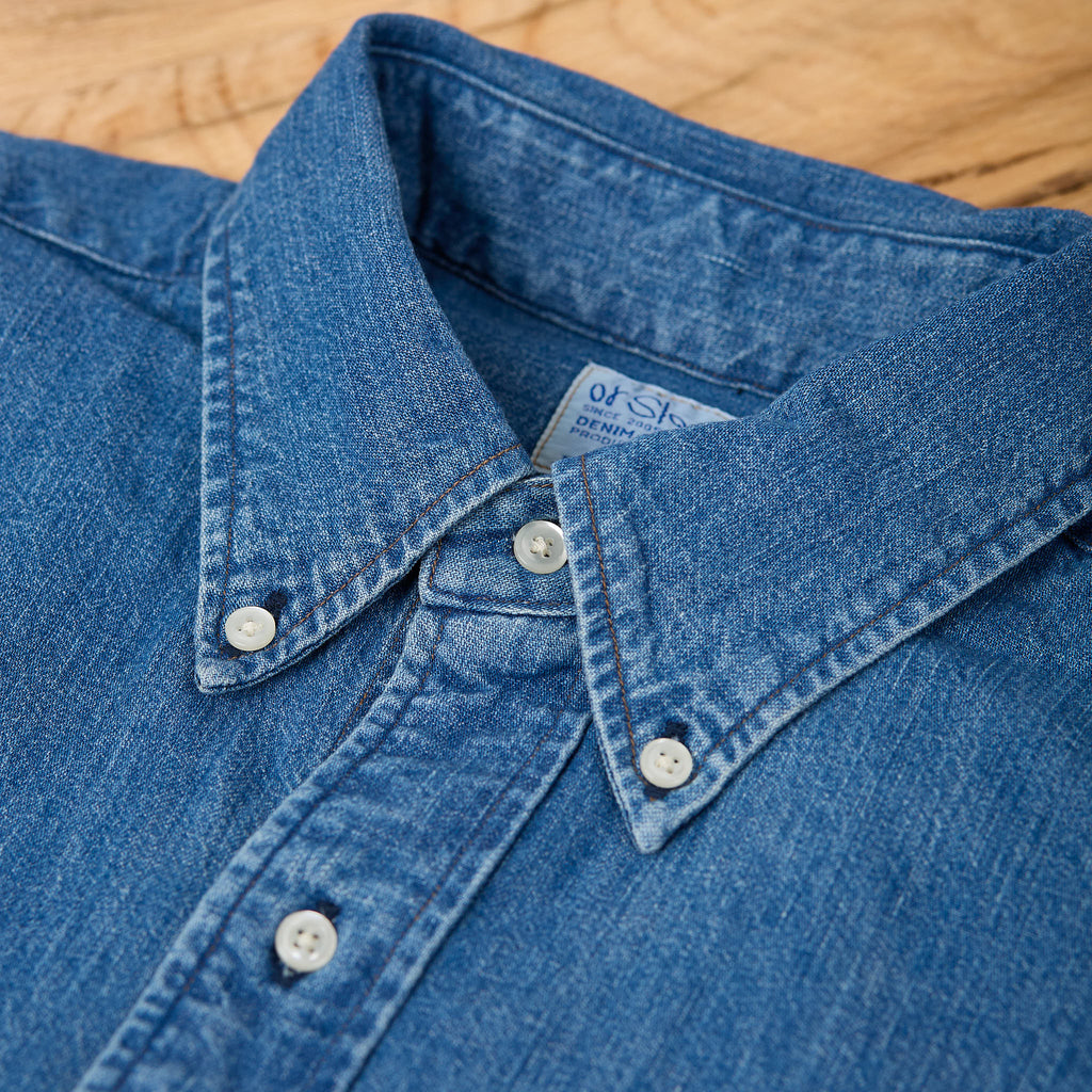 orslow | button down denim shirt denim used - Bild 3