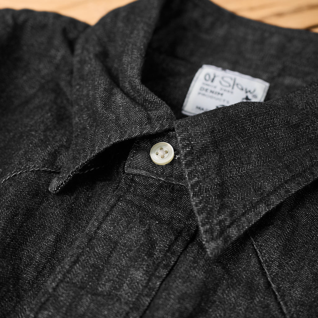 orslow | denim western shirt - black - Bild 3