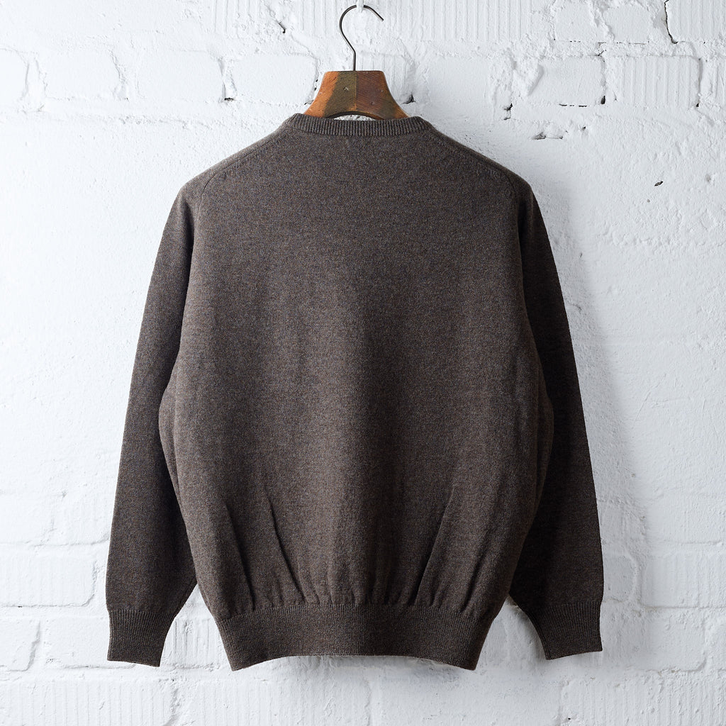 orslow | simple crewneck wool sweater - brown - Bild 3