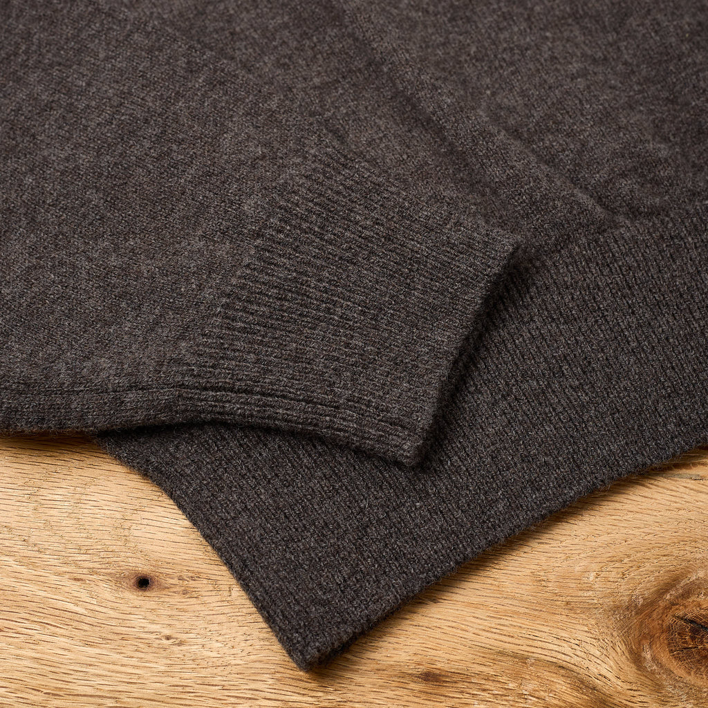 orslow | simple crewneck wool sweater - brown - Bild 5