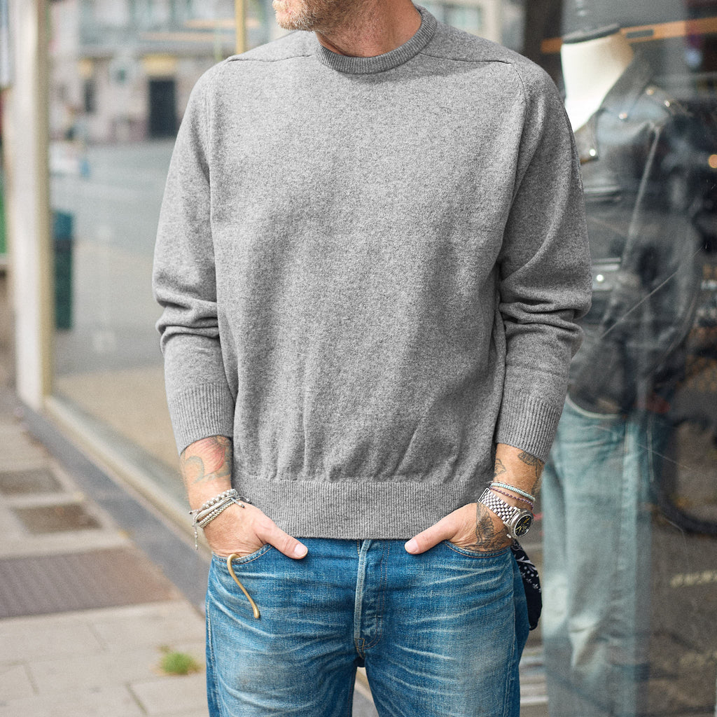 orslow | simple crewneck wool sweater - light gray - Bild 2