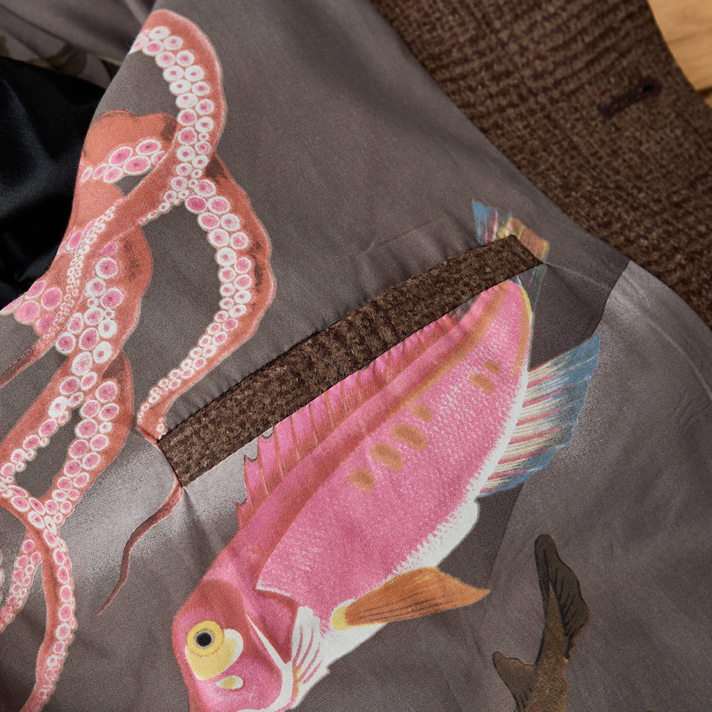 outclass | bouclé mac coat - brown - Bild 7