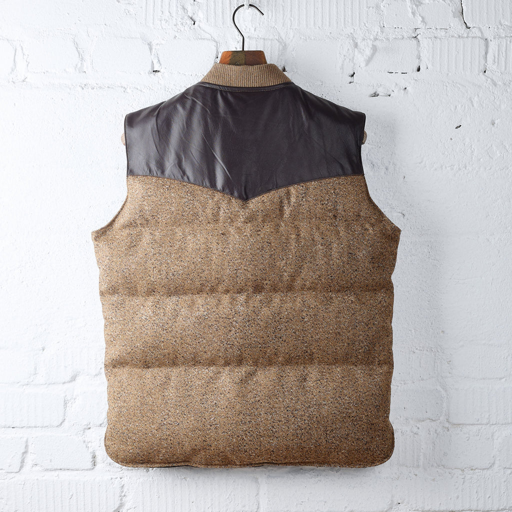 outclass | marl wool down vest - brown - Bild 4