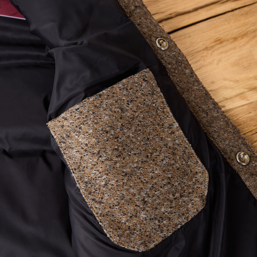 outclass | marl wool down vest - brown - Bild 7