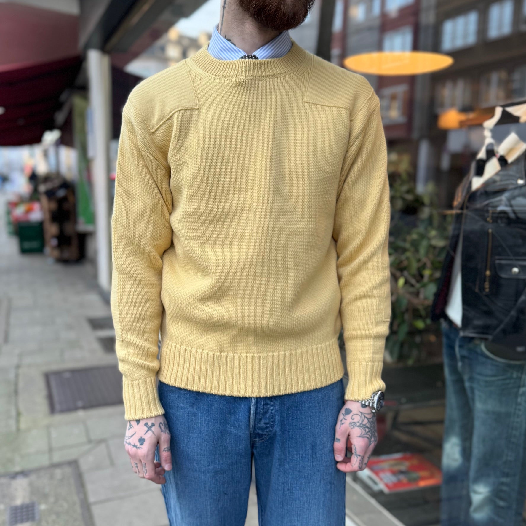 トップス PHIGVEL COMMANDO SWEATER 2024AW phigvel makers co. | commando sweater - old yellow – stuf|f-official