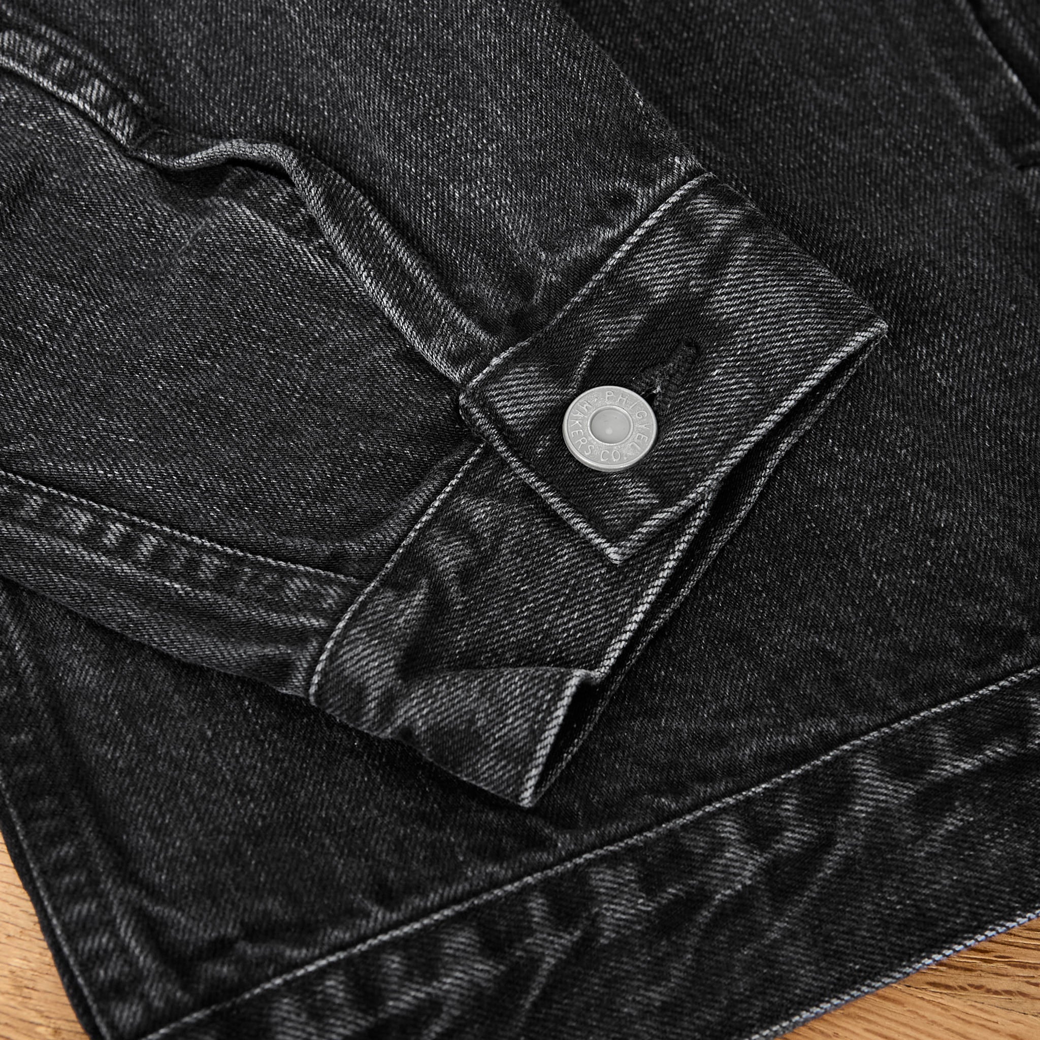 phigvel makers co. | classic faded jean jacket - black – stuf|f