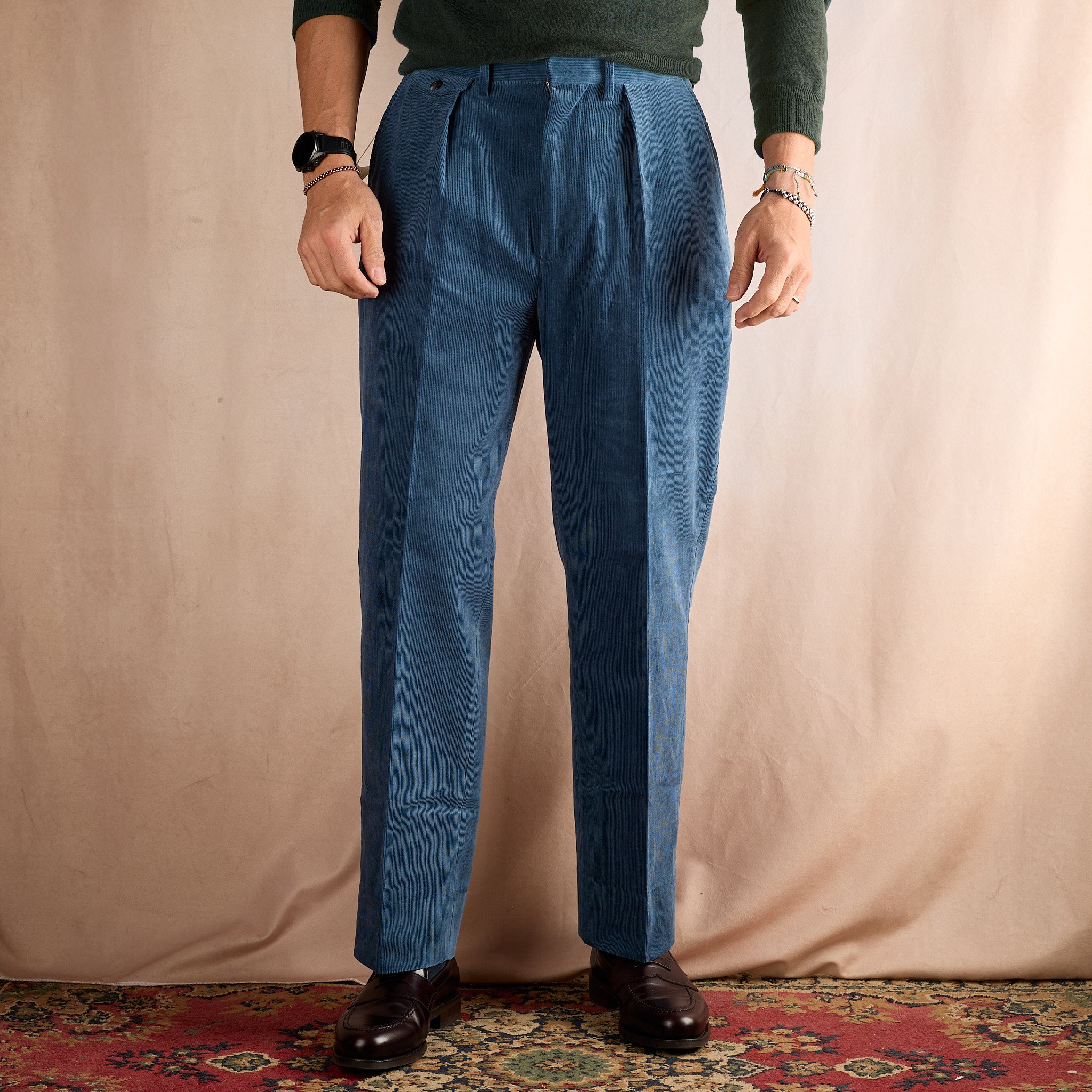phigvel makers co. | corduroy goodman's trousers cerulean – stuf|f